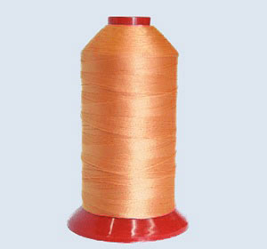 Filati in poliestere 100% alta tenacità colore mandarino Filati in poliestere 100% alta tenacità colore mandarino
