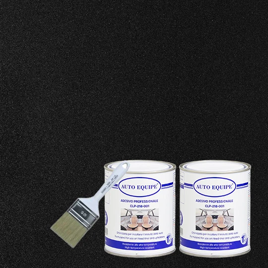 Kit riparazione cielo auto in tessuto nero, bielastico e con finitura anti-impronta
