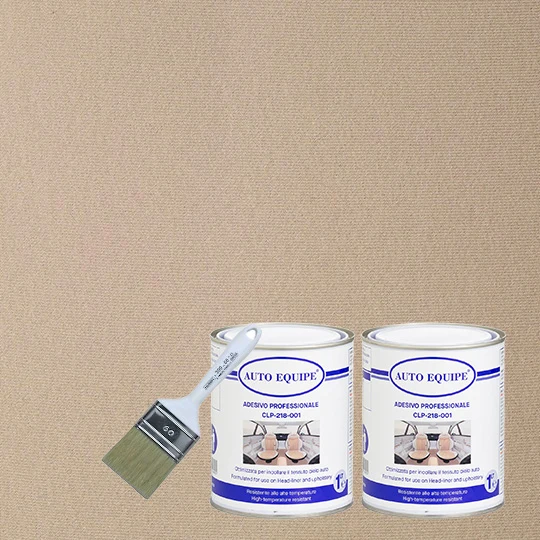 Kit rivestimento tetto auto in tessuto stile vellutino beige, elasticizzato e professionale, con tecnologia anti-impronta