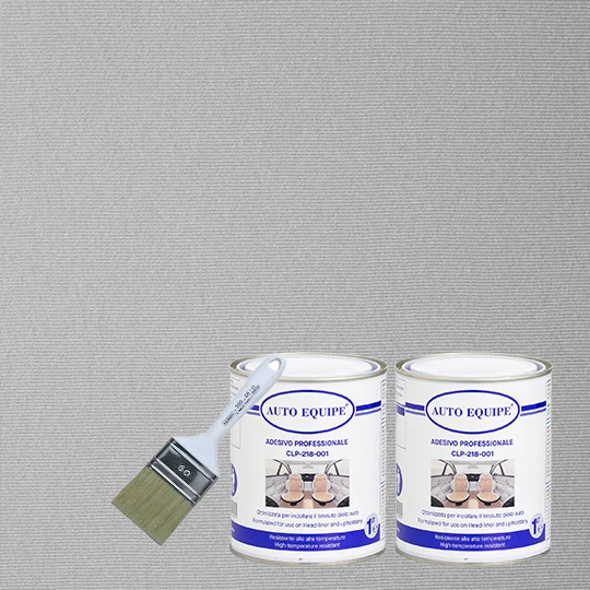 Tessuto per cielo auto grigio simil vellutino, bielastico e resistente all'usura, kit completo