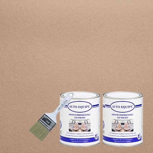 Kit tessuto professionale per cielo auto simil vellutino color tortora, bielastico e anti-impronta, massima aderenza