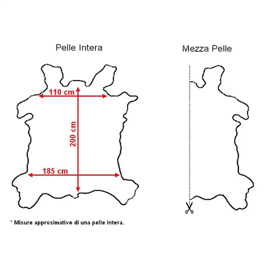 Disegno del manto di pelle e del mezzo manto di pelle.