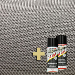 Kit tessuto cielo auto tipo Audi/Vw col. titanio applicabile con colla Spray Kit tessuto cielo auto tipo Audi/Vw col. titanio applicabile con colla Spray